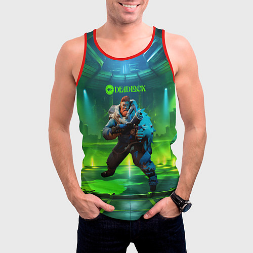 Мужская майка без рукавов Kelvin Deadlock / 3D-Красный – фото 3
