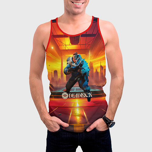 Мужская майка без рукавов Deadlock Kelvin / 3D-Красный – фото 3