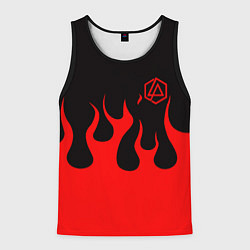 Мужская майка без рукавов Linkin park logo fire