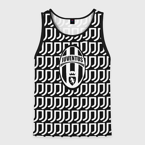 Мужская майка без рукавов Juventus fc pattern / 3D-Черный – фото 1