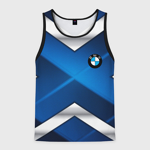 Мужская майка без рукавов BMW metalic blue abstract / 3D-Черный – фото 1
