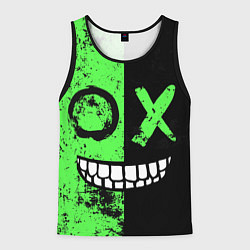Мужская майка без рукавов Кислотный злобный смайлик