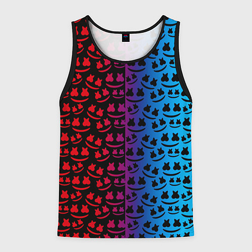Мужская майка без рукавов Marshmello gradient / 3D-Черный – фото 1