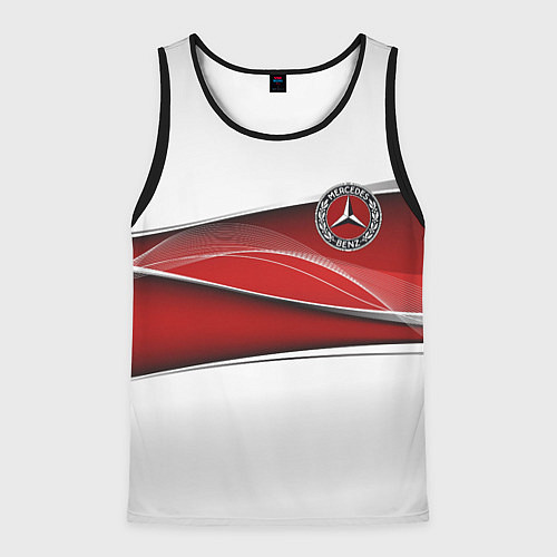 Мужская майка без рукавов Mercedes benz авто / 3D-Черный – фото 1