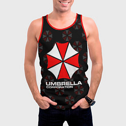 Майка-безрукавка мужская Resident evil - umbrella corporation, цвет: 3D-красный — фото 2