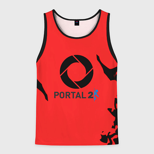 Мужская майка без рукавов Портал 2 краски / 3D-Черный – фото 1