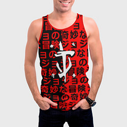 Майка-безрукавка мужская Doom japan pattern steel, цвет: 3D-красный — фото 2