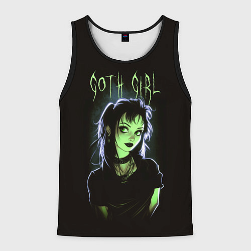 Мужская майка без рукавов Goth girl - Beetlejuice / 3D-Черный – фото 1