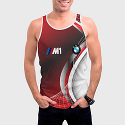 Майка-безрукавка мужская BMW sport geometry motors, цвет: 3D-белый — фото 2