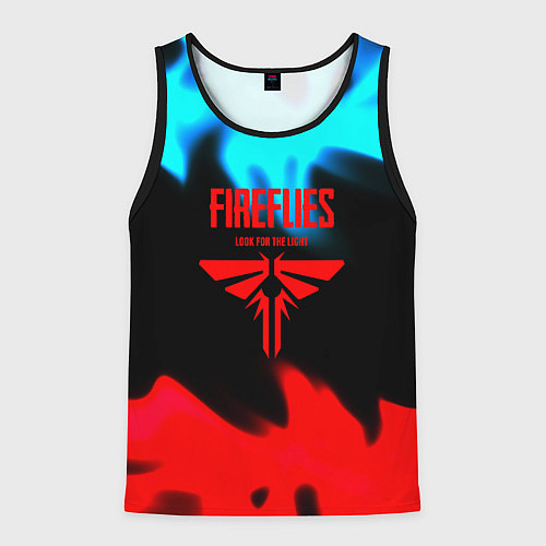 Мужская майка без рукавов The Last of Us в огне / 3D-Черный – фото 1