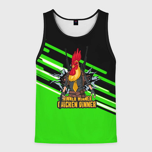 Мужская майка без рукавов PUBG line geometry / 3D-Черный – фото 1