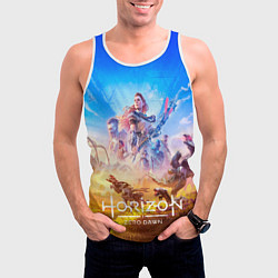 Майка-безрукавка мужская Герои Horizon zero dawn remstered, цвет: 3D-белый — фото 2