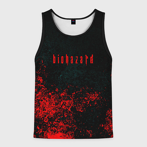 Мужская майка без рукавов Biohazard брызги красок / 3D-Черный – фото 1
