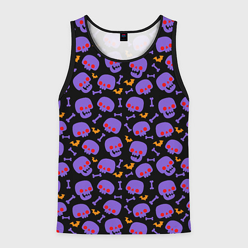 Мужская майка без рукавов Красный взгляд / 3D-Черный – фото 1