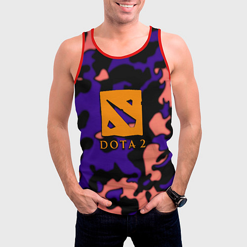 Мужская майка без рукавов DOTA 2 камуфляж / 3D-Красный – фото 3