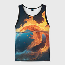 Мужская майка без рукавов Вода и огонь