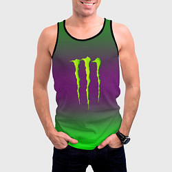 Майка-безрукавка мужская Monster energy gradient, цвет: 3D-черный — фото 2