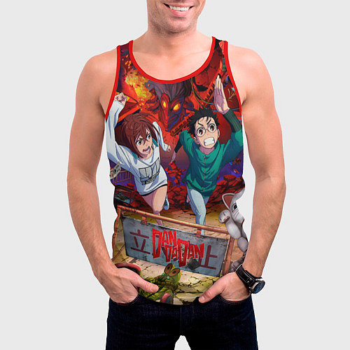 Мужская майка без рукавов Dandadan: Кэн и Момо / 3D-Красный – фото 3