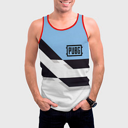 Майка-безрукавка мужская PUBG geometry steel, цвет: 3D-красный — фото 2