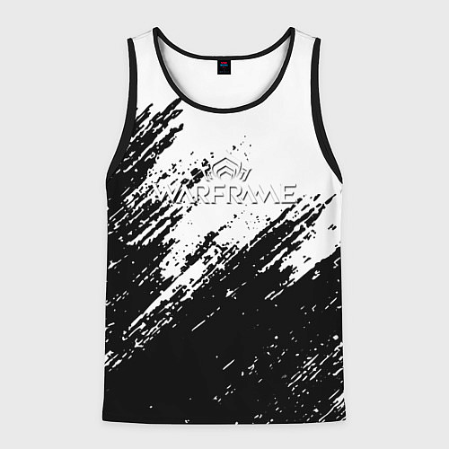 Мужская майка без рукавов Warframe штриховка красок / 3D-Черный – фото 1