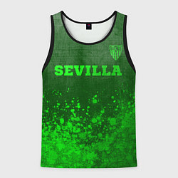 Майка-безрукавка мужская Sevilla - green gradient посередине, цвет: 3D-черный