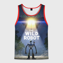 Майка-безрукавка мужская Дикий робот и звездолет, цвет: 3D-красный