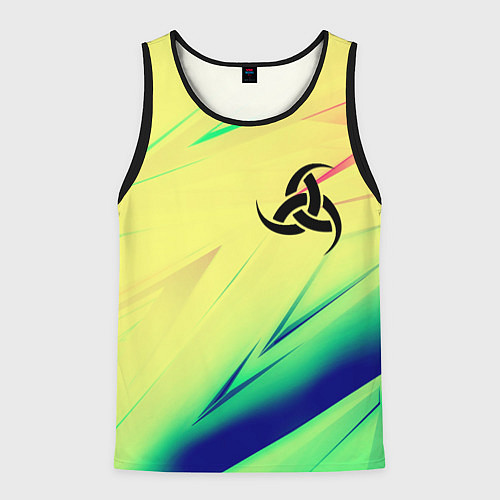 Мужская майка без рукавов Славянская символики лого / 3D-Черный – фото 1