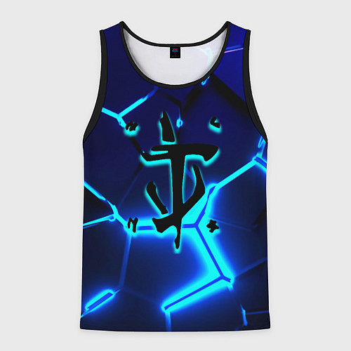 Мужская майка без рукавов Doom плиты / 3D-Черный – фото 1