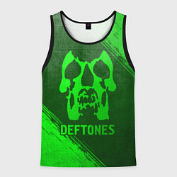 Майка-безрукавка мужская Deftones - green gradient, цвет: 3D-черный