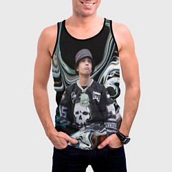Майка-безрукавка мужская Slava Marlow music artist, цвет: 3D-черный — фото 2