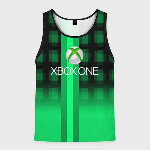 Мужская майка без рукавов Xbox game studio geometry / 3D-Черный – фото 1
