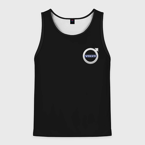 Мужская майка без рукавов Volvo logo auto / 3D-Черный – фото 1
