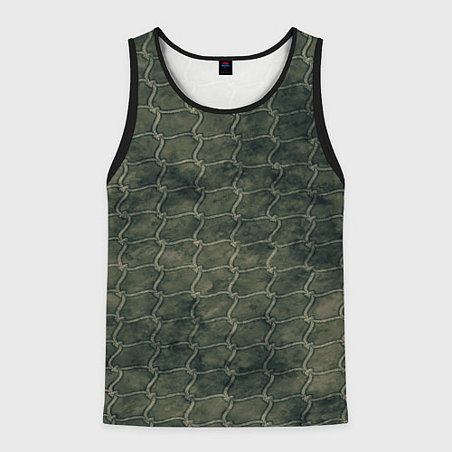 Мужская майка без рукавов Морская сеть / 3D-Черный – фото 1