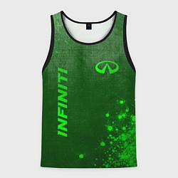 Майка-безрукавка мужская Infiniti - green gradient вертикально, цвет: 3D-черный
