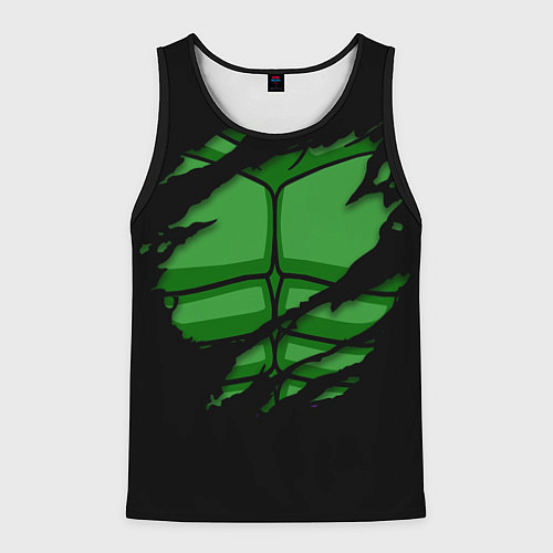 Мужская майка без рукавов Халк / 3D-Черный – фото 1