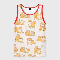 Мужская майка без рукавов Паттерн сиба ину