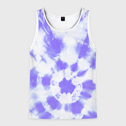 Мужская майка без рукавов Фиолетовый арт тай дай