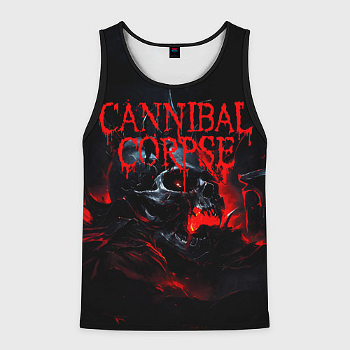 Мужская майка без рукавов Cannibal Corpse кровавый череп / 3D-Черный – фото 1