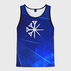 Майка-безрукавка мужская Nightwish blue poly, цвет: 3D-черный