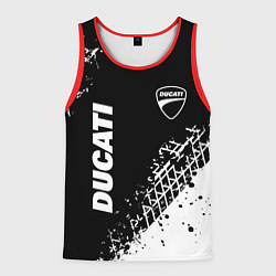 Мужская майка без рукавов Ducati - следы от шин