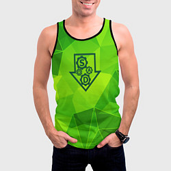 Майка-безрукавка мужская System of a Down green poly, цвет: 3D-черный — фото 2