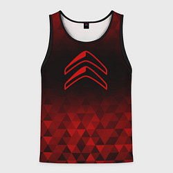 Майка-безрукавка мужская Citroen red poly, цвет: 3D-черный