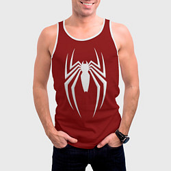 Майка-безрукавка мужская SpiderMan - logo, цвет: 3D-белый — фото 2