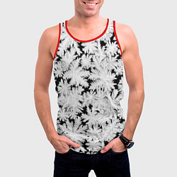 Майка-безрукавка мужская Мороз на стекле, цвет: 3D-красный — фото 2