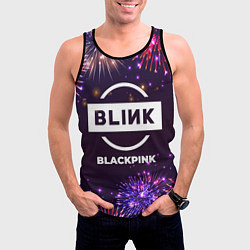 Майка-безрукавка мужская Праздничный Blackpink, цвет: 3D-черный — фото 2