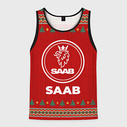 Майка-безрукавка мужская Saab new year, цвет: 3D-черный