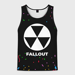 Майка-безрукавка мужская Fallout конфети, цвет: 3D-черный
