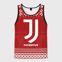 Майка-безрукавка мужская Новогодний Juventus, цвет: 3D-черный