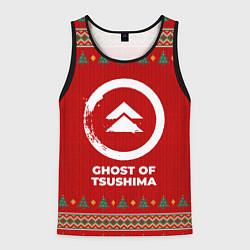 Майка-безрукавка мужская Ghost of Tsushima new year, цвет: 3D-черный