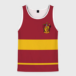 Майка-безрукавка мужская Гарри Поттер Гриффиндор, цвет: 3D-белый